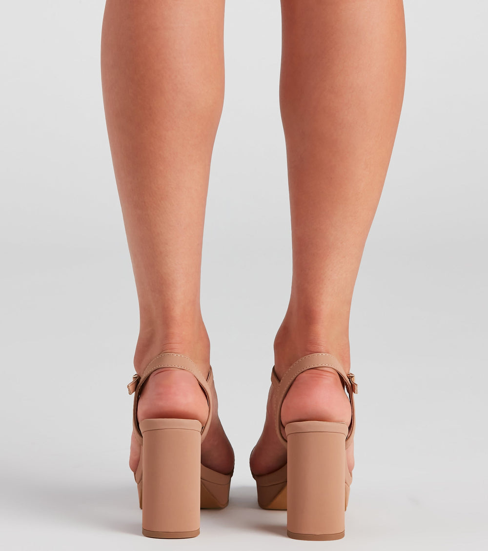 Step In Nubuck Block Heels Newgew