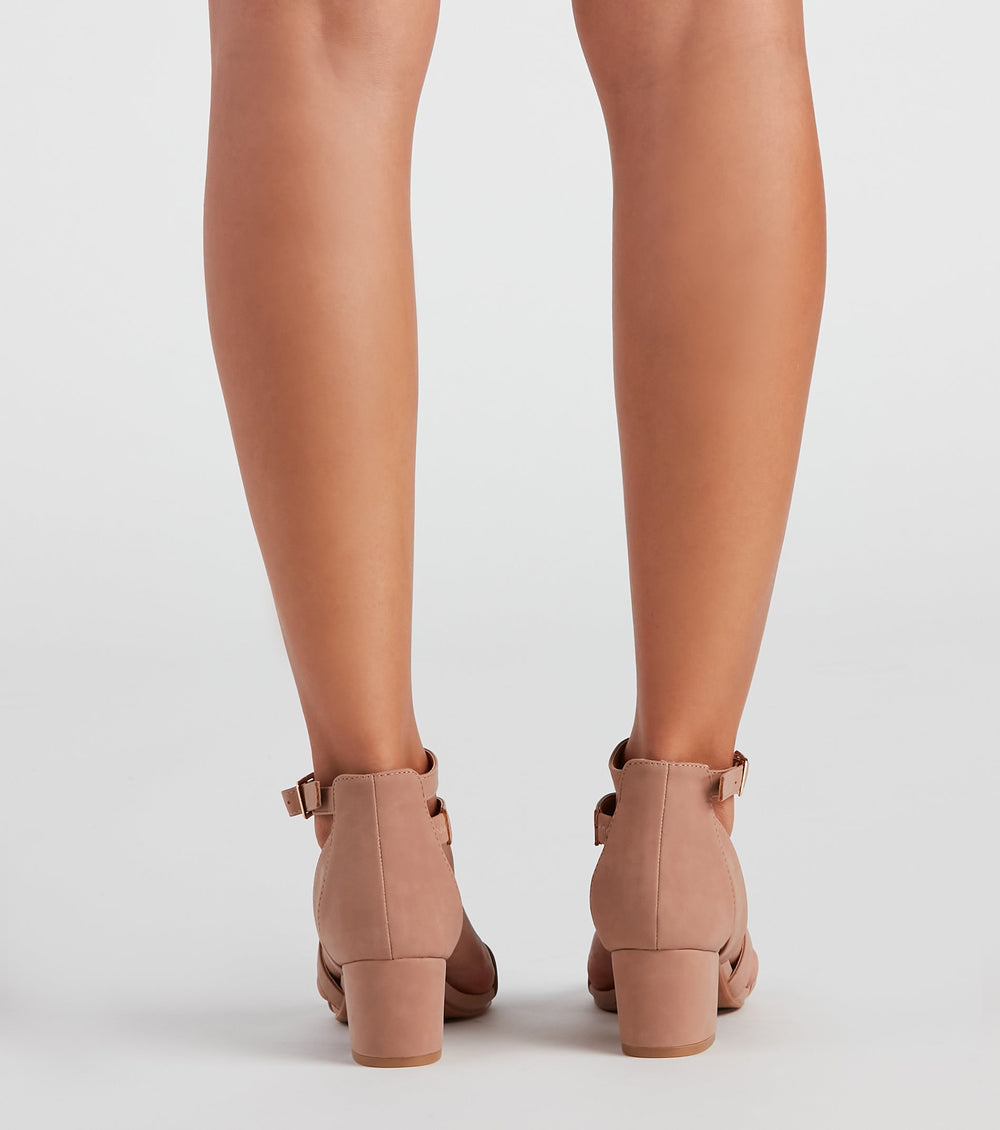Under Wraps Strappy Block Heels Newgew