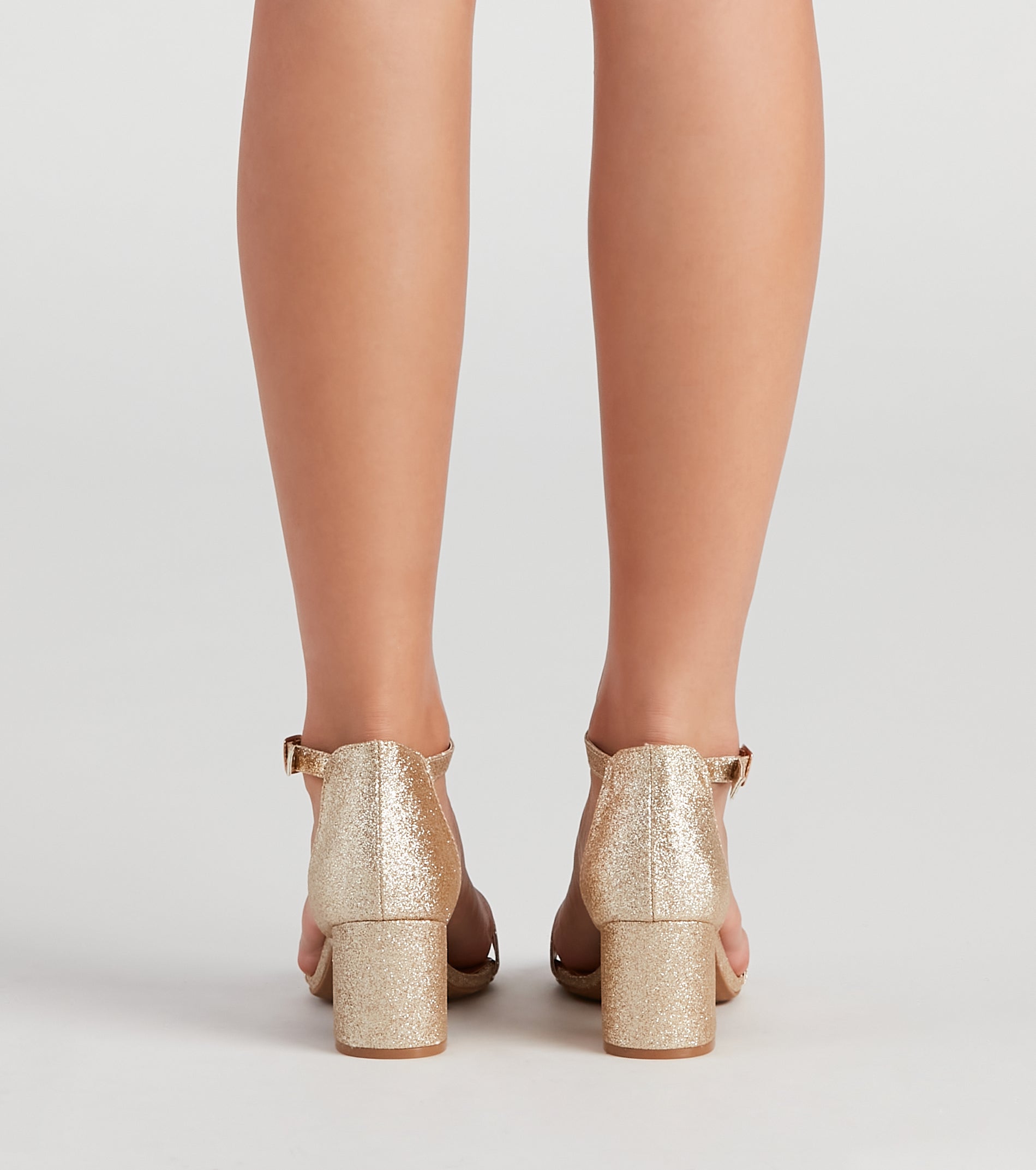 Glam Moves Glitter Block Heels Newgew