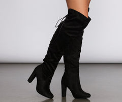 Play It Up Lace Up Thigh High Boots Newgew