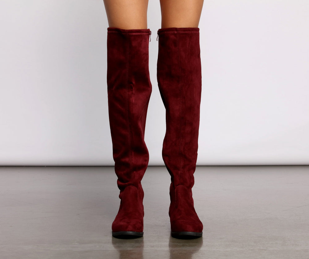 Simply Stylish Flat Over The Knee Boots Newgew
