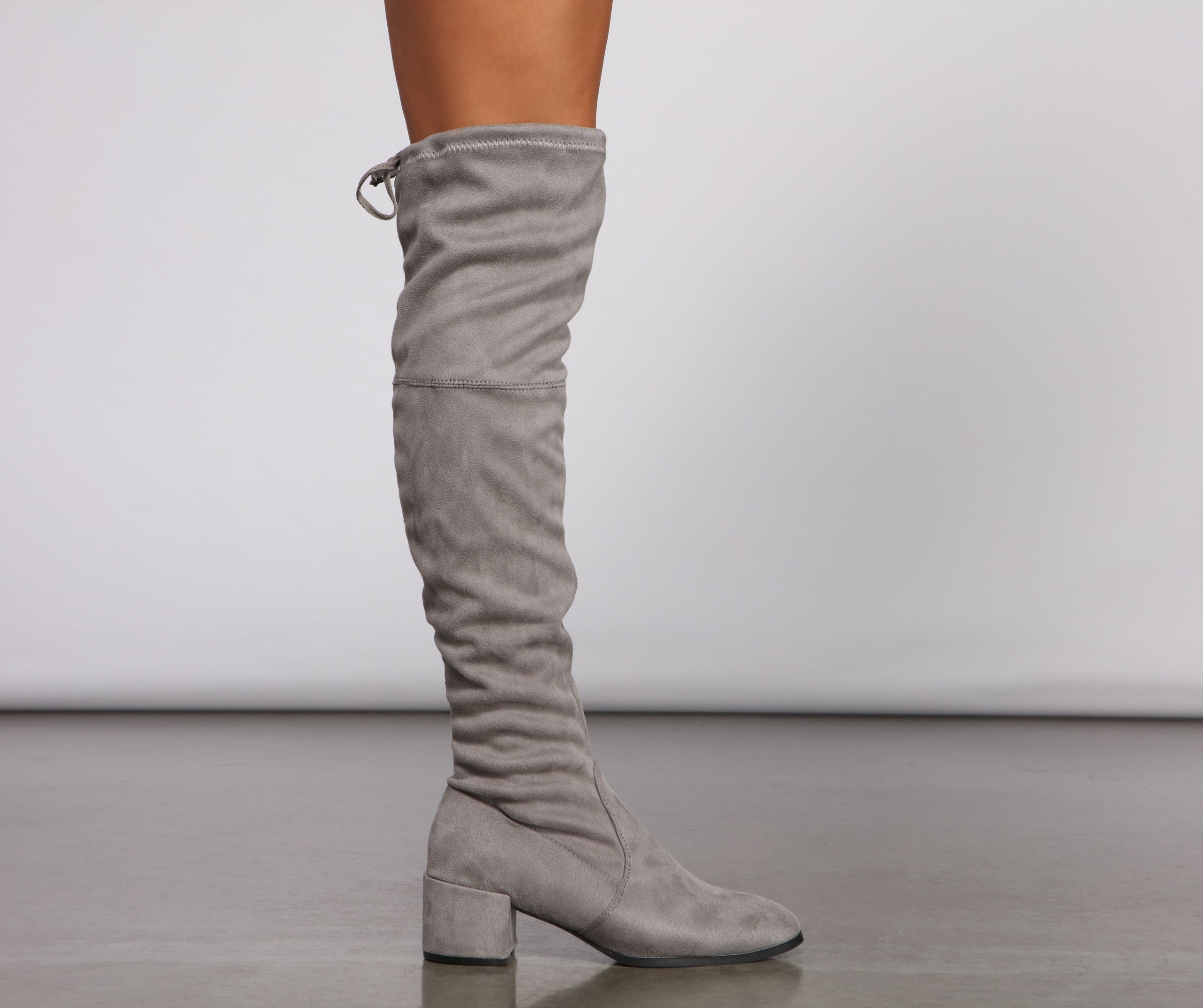 Stylish Must-Have Over The Knee Block Heel Boots Newgew