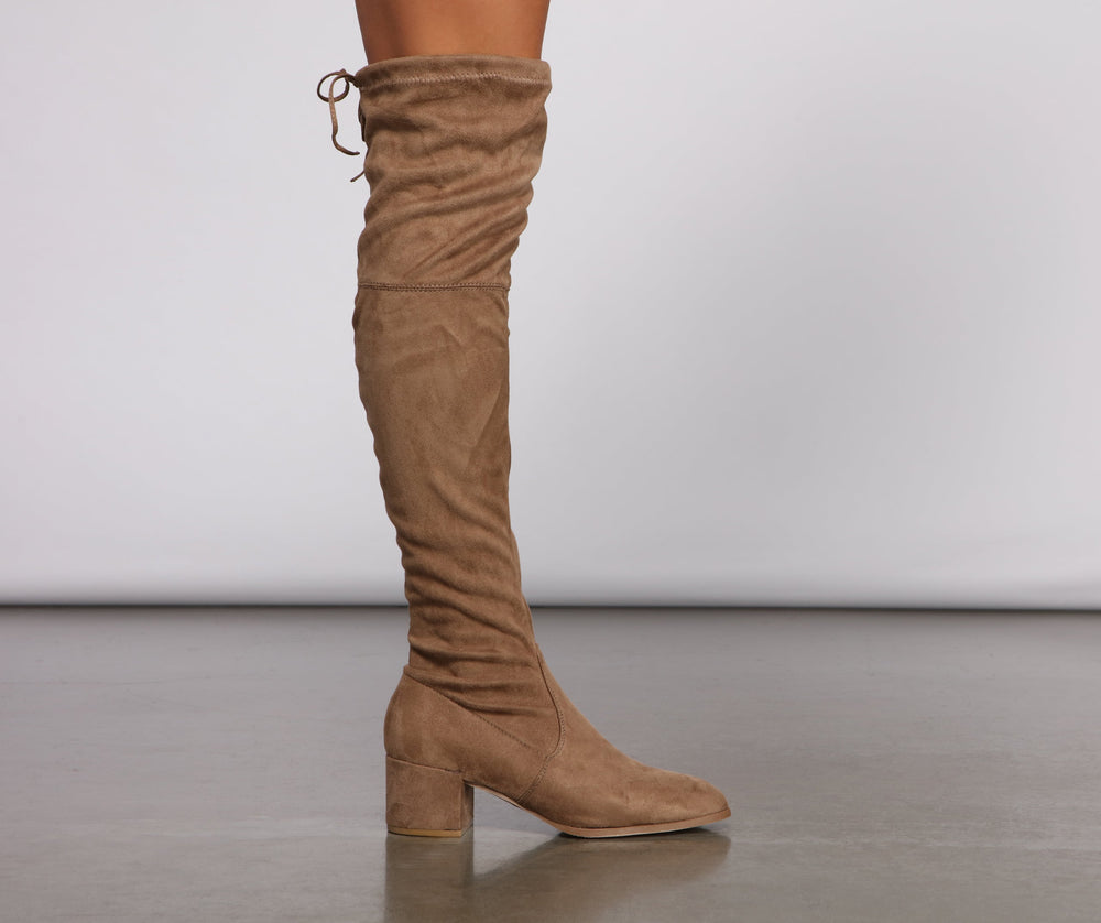 Stylish Must-Have Over The Knee Block Heel Boots Newgew