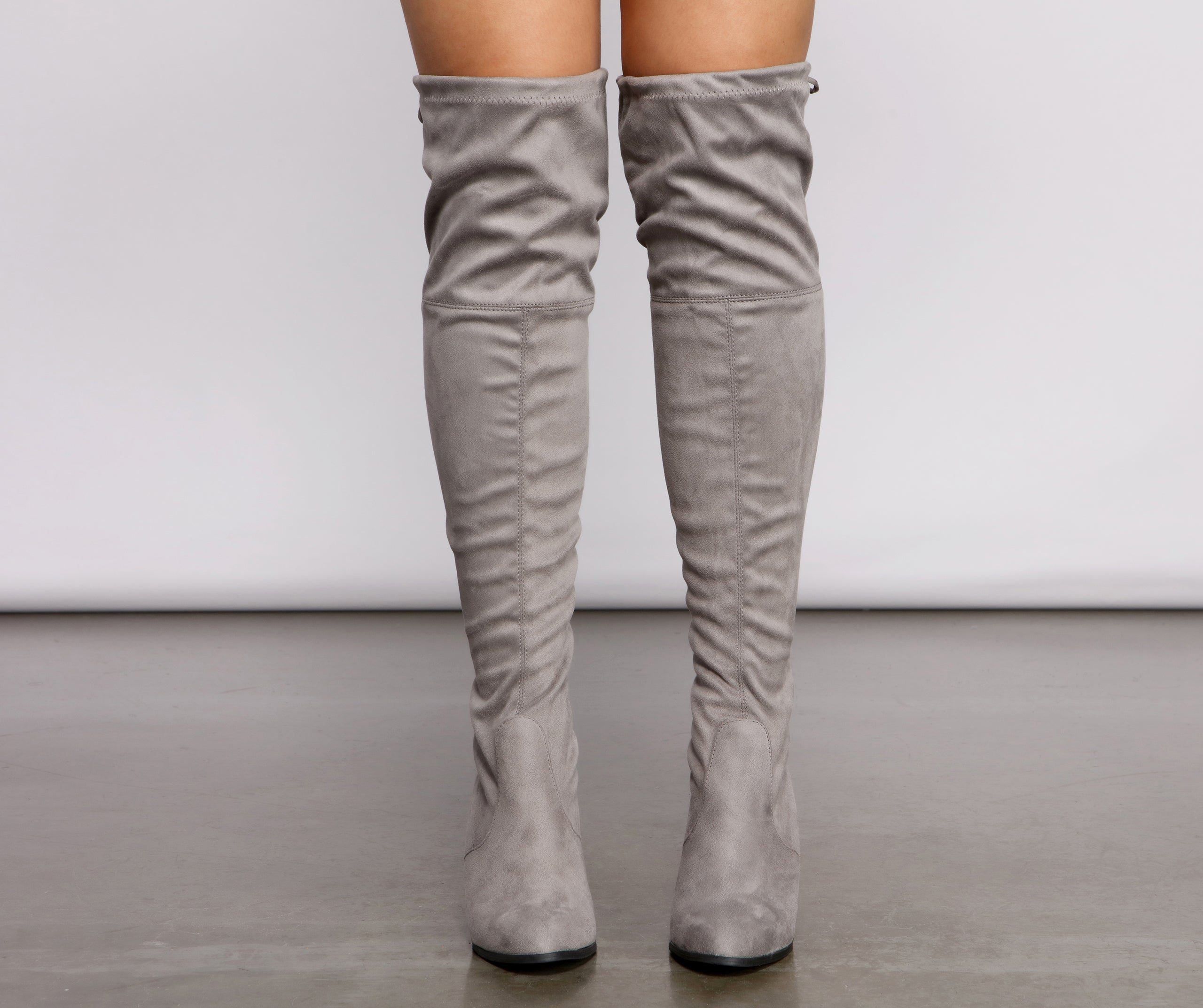 Trend Alert Over the Knee Faux Suede Boots Newgew
