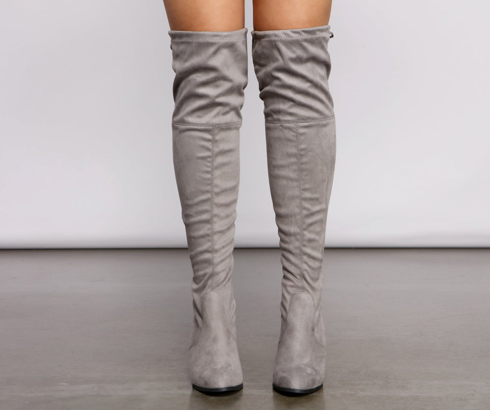 Trend Alert Over the Knee Faux Suede Boots Newgew