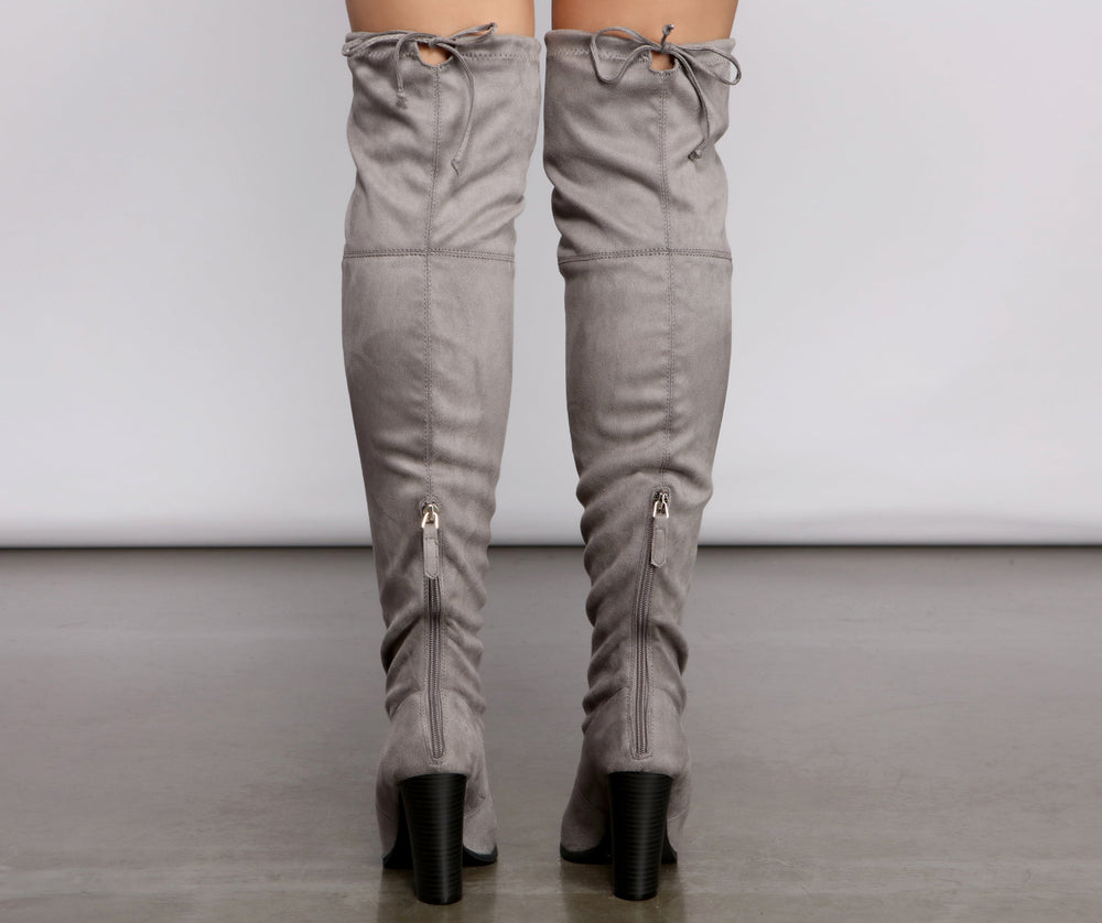 Trend Alert Over the Knee Faux Suede Boots Newgew