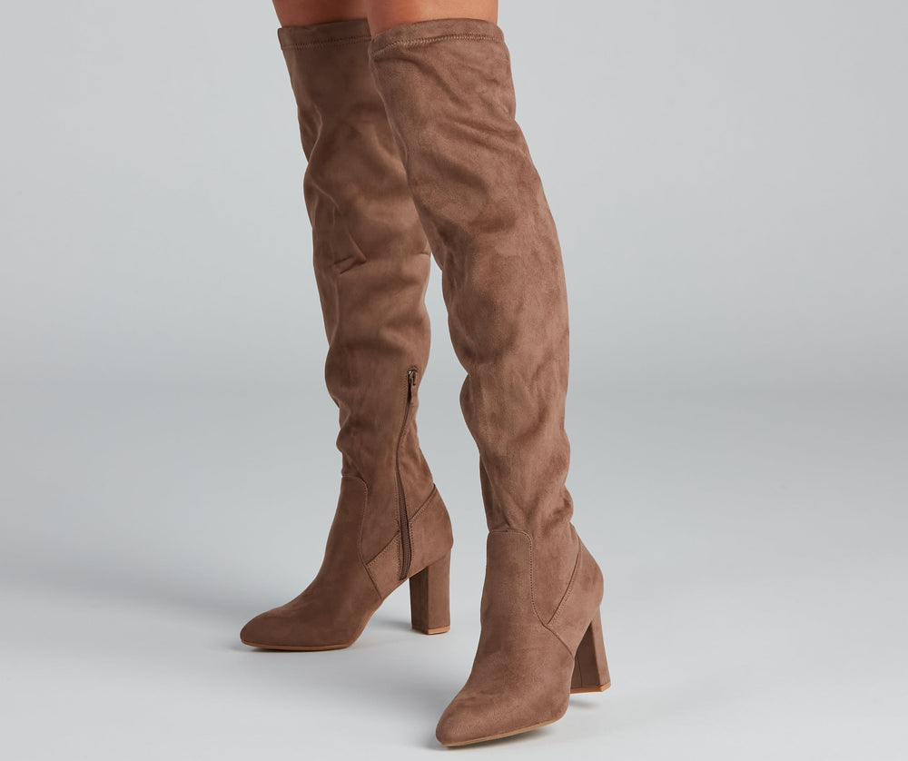 Classic Chic Faux Suede Boots Newgew