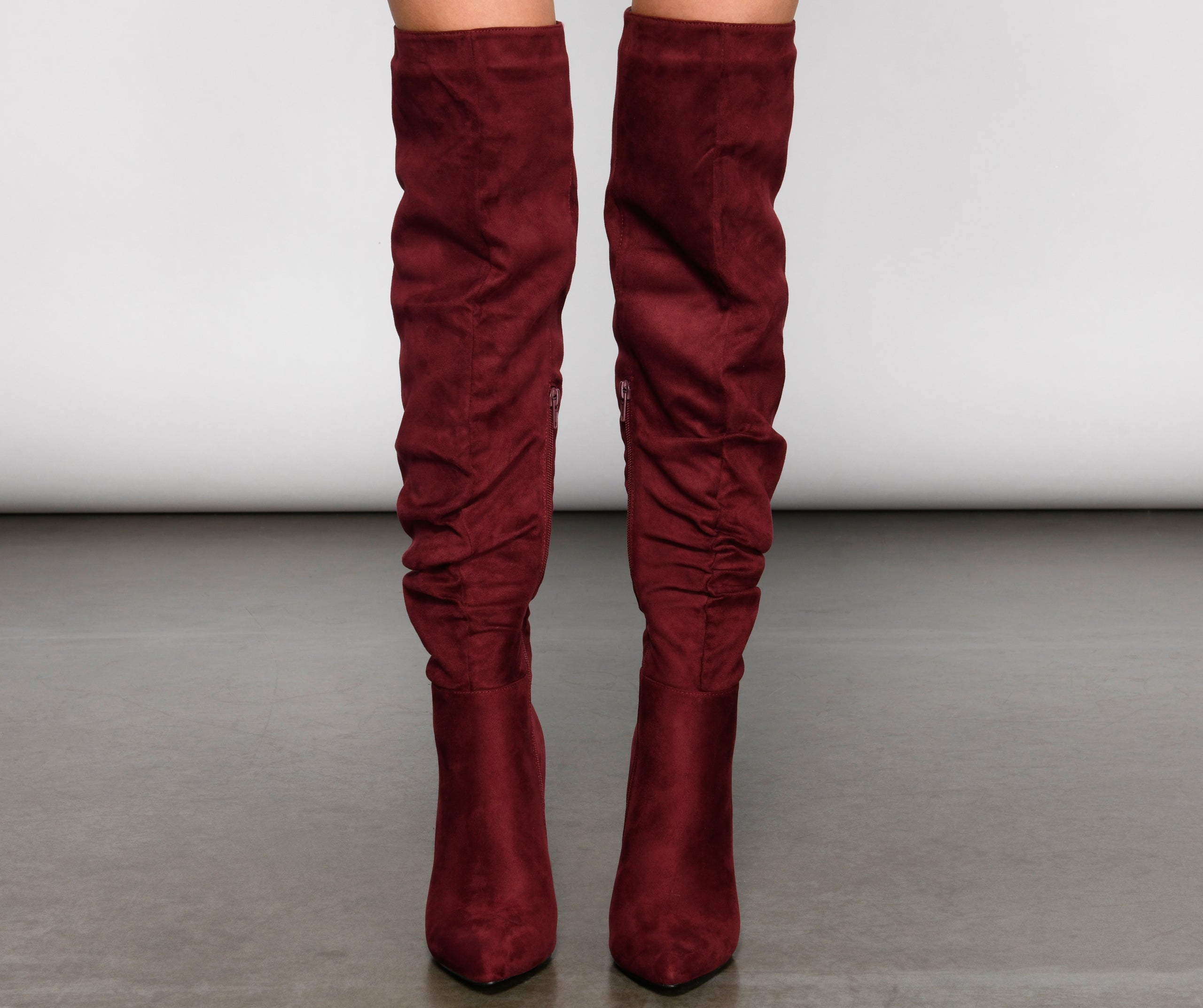 Run This Town Lace-Up Scrunched Boots Newgew