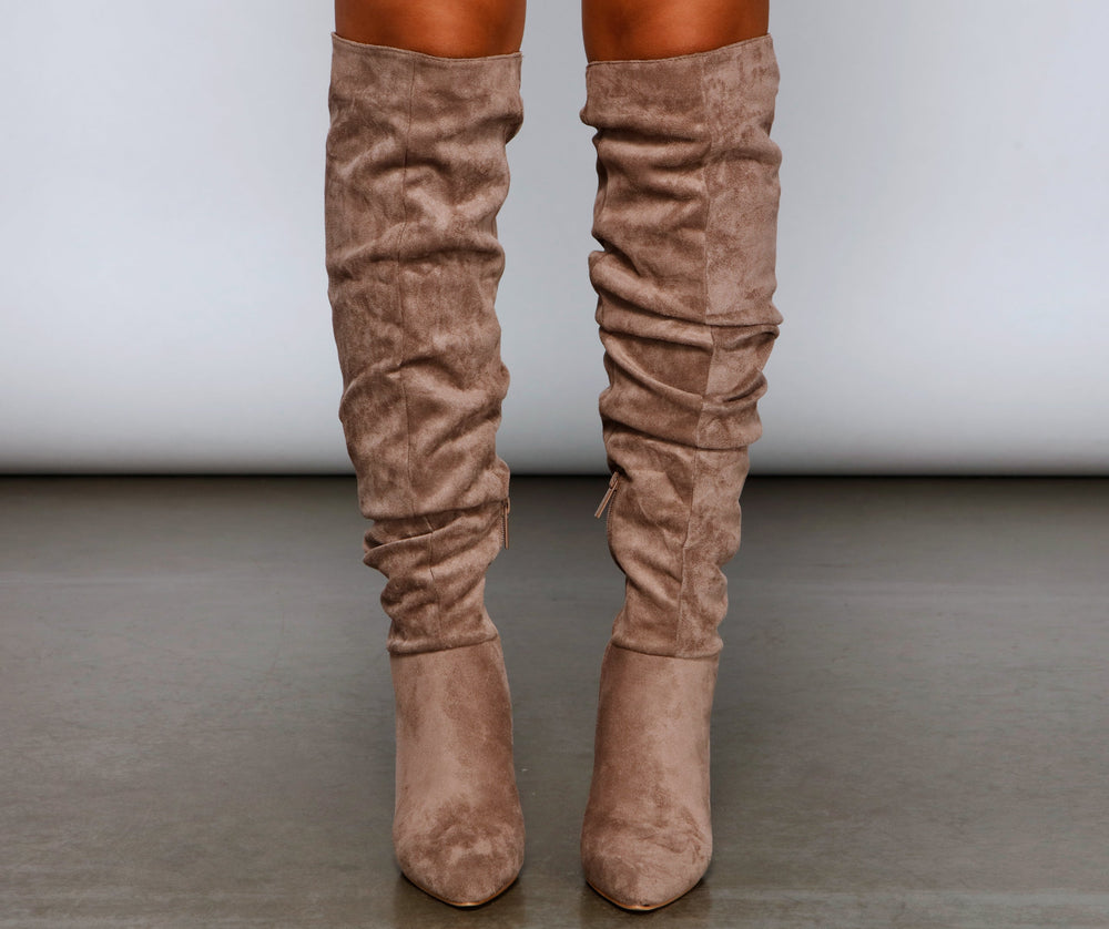 Hitting The Mark Faux Suede Boots Newgew