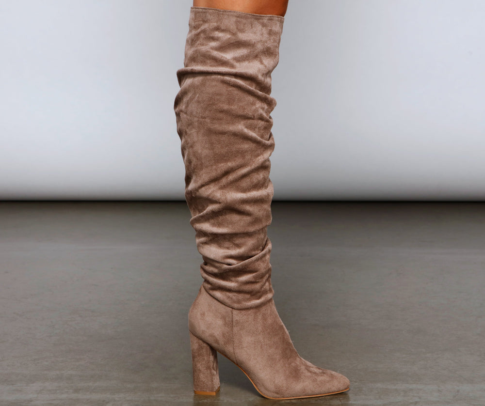 Hitting The Mark Faux Suede Boots Newgew