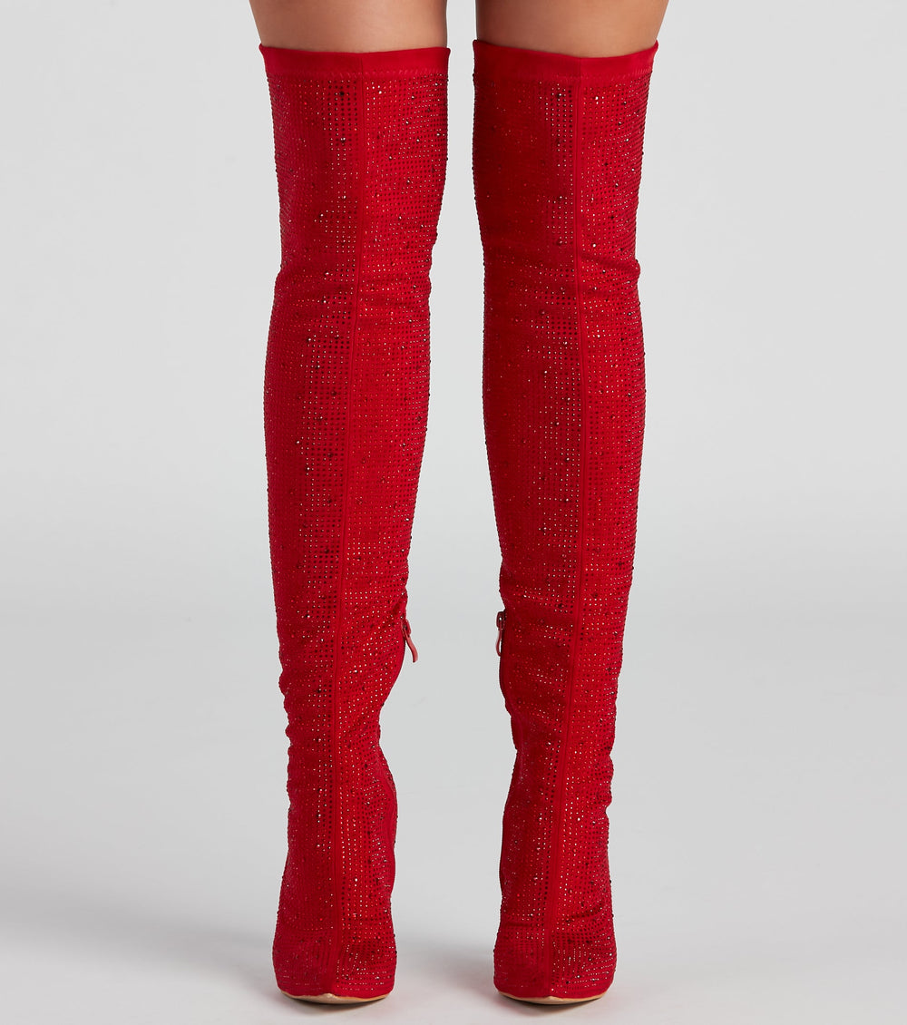 Stellar Shine Thigh-High Stiletto Boots Newgew
