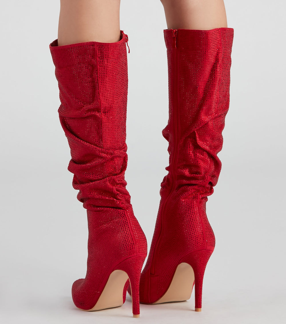 Shine Slouch Stiletto Boots Newgew