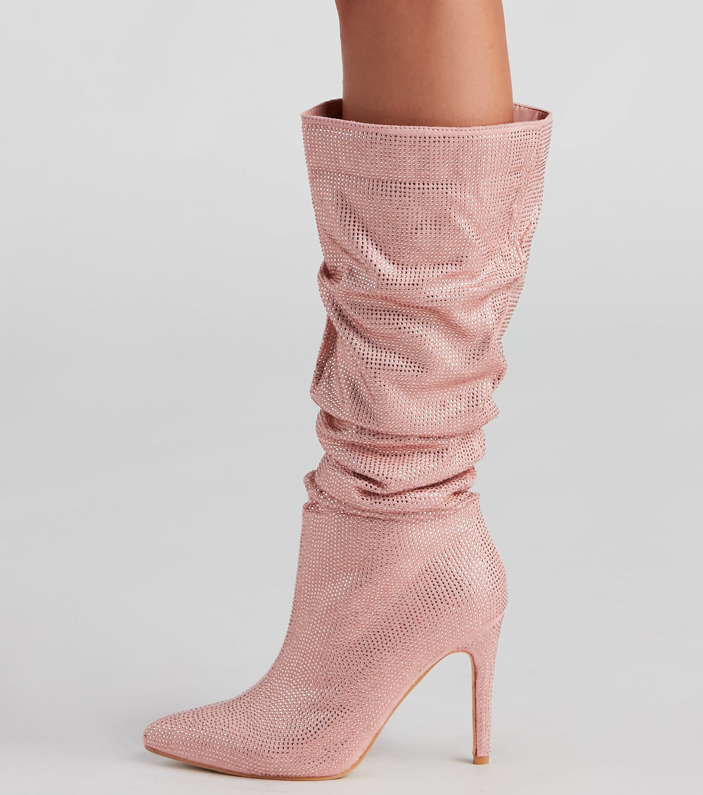 Shine Slouch Stiletto Boots Newgew