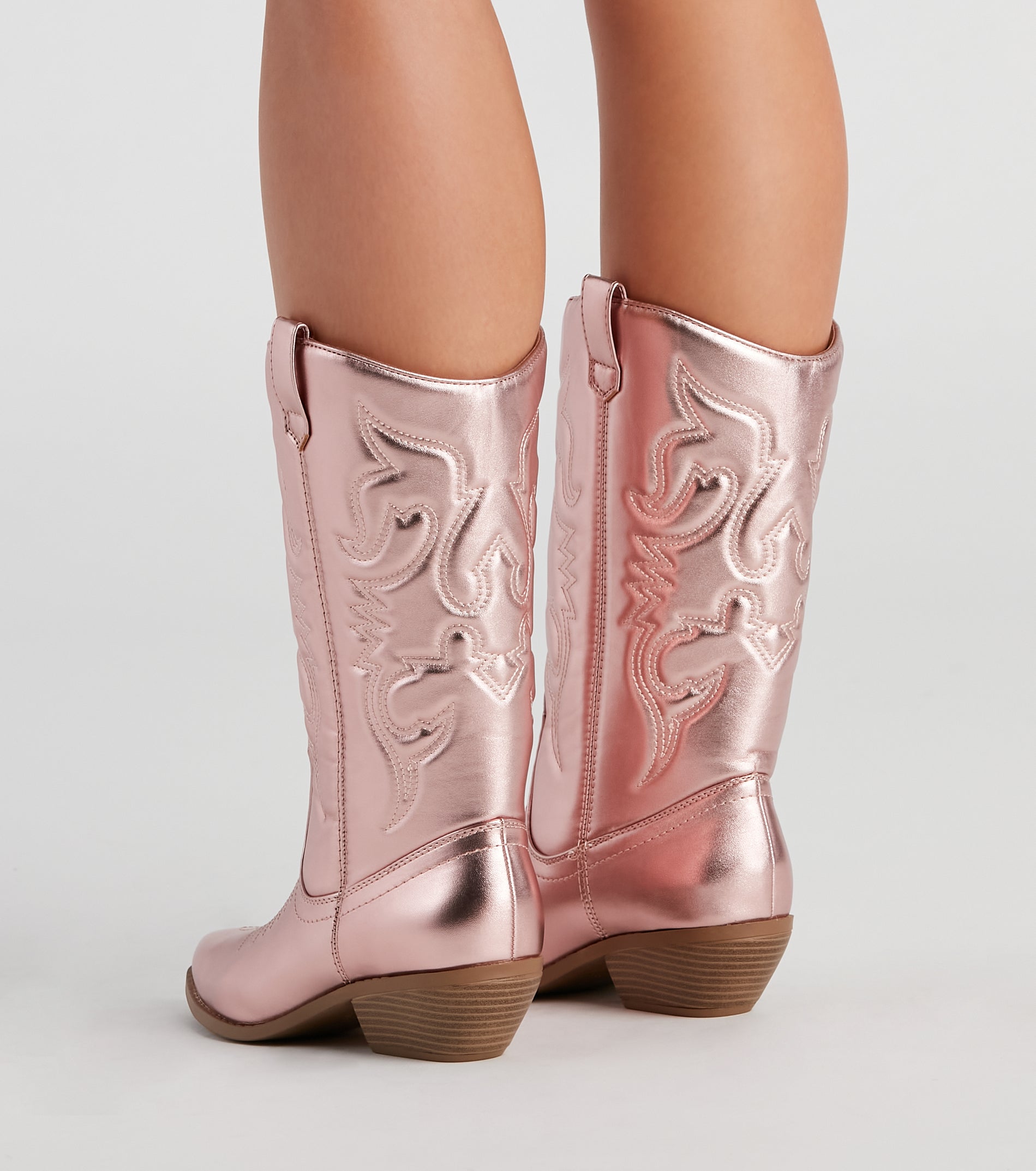 Major Glam Metallic Cowboy Boots Newgew