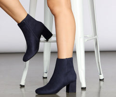 Don't Tempt Me Faux Suede Booties Newgew