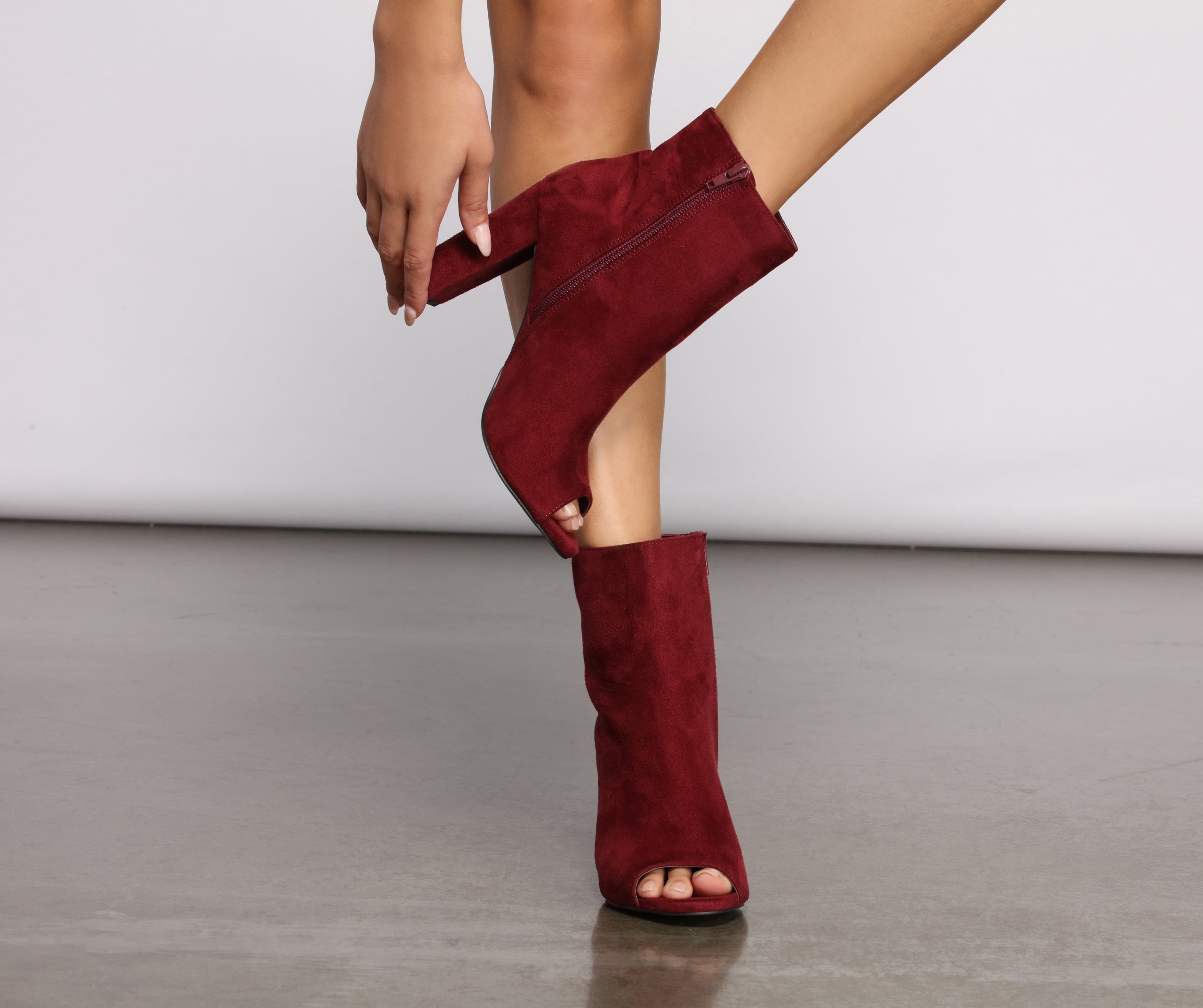 Peep Toe High Heel Ankle Booties Newgew