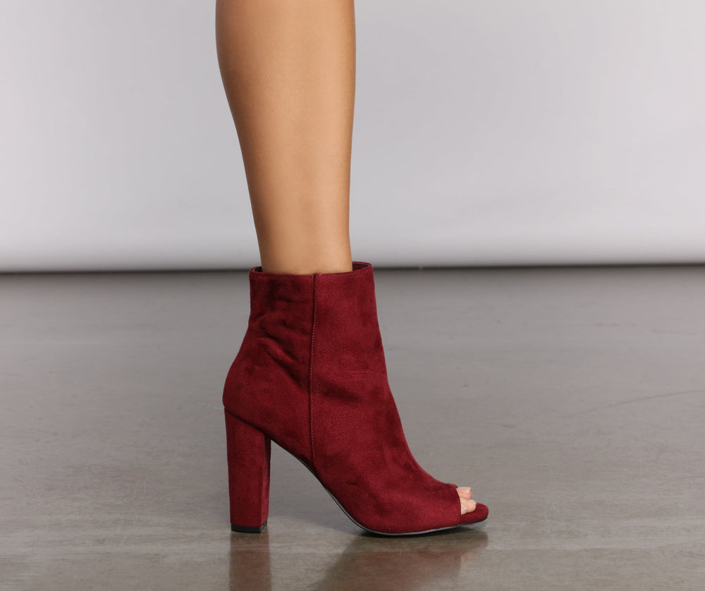 Peep Toe High Heel Ankle Booties Newgew