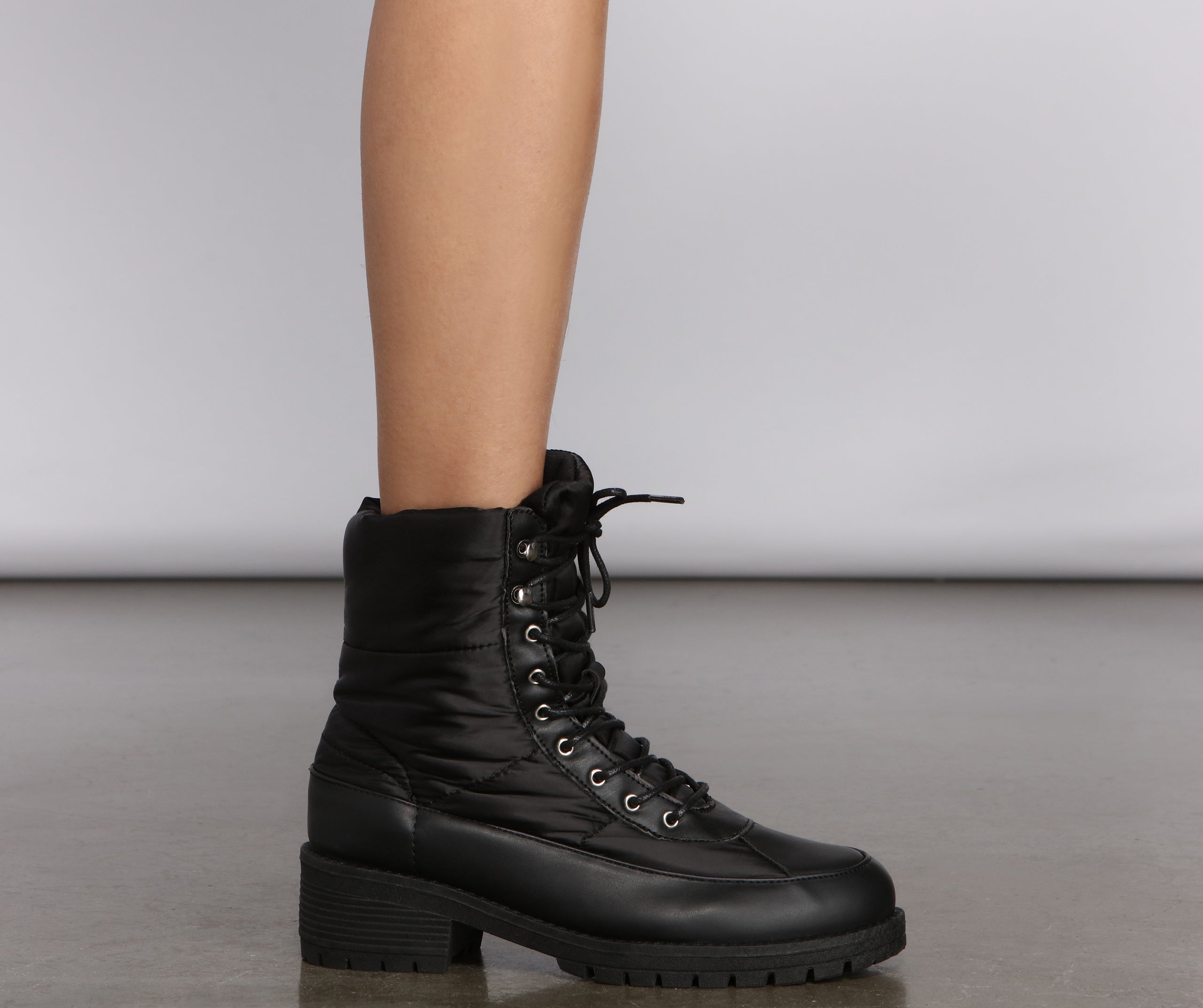 Cozy and Chic Nylon Puffer Booties Newgew