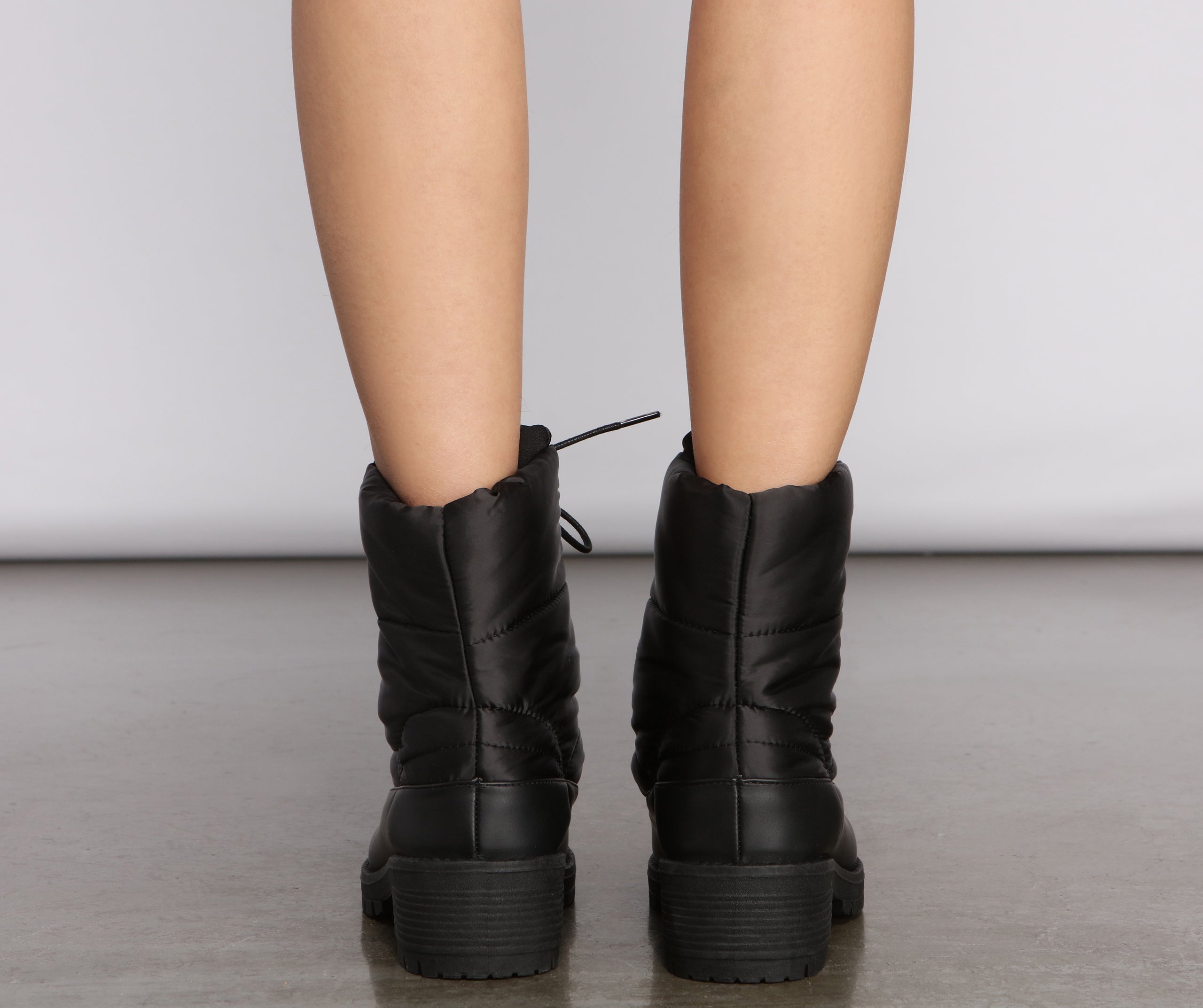 Cozy and Chic Nylon Puffer Booties Newgew