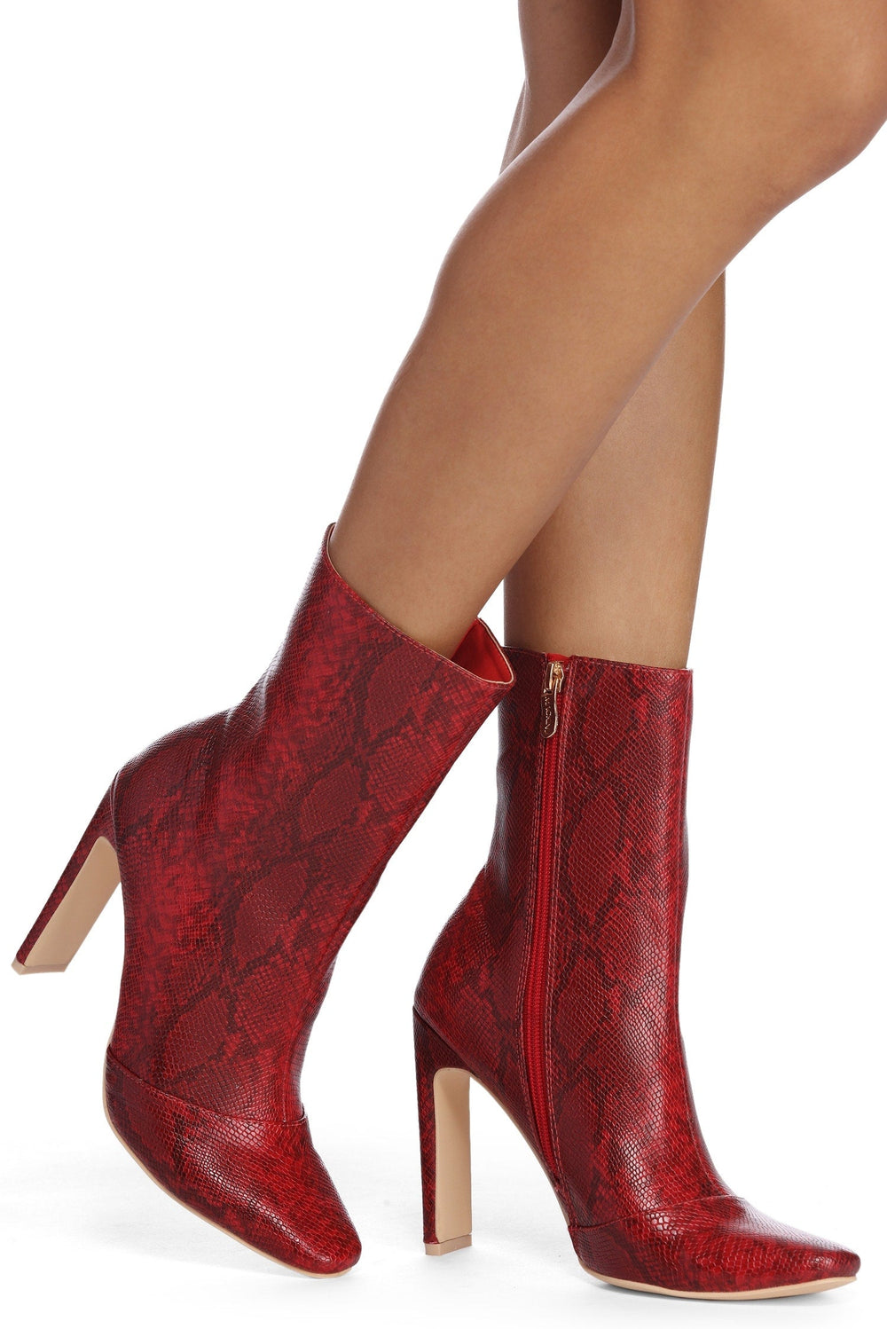 Lady In Stiletto Booties Newgew