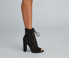 It Girl Lace-Up Booties Newgew
