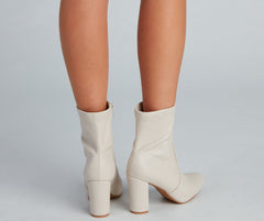 Strut Worthy Faux Leather Booties Newgew