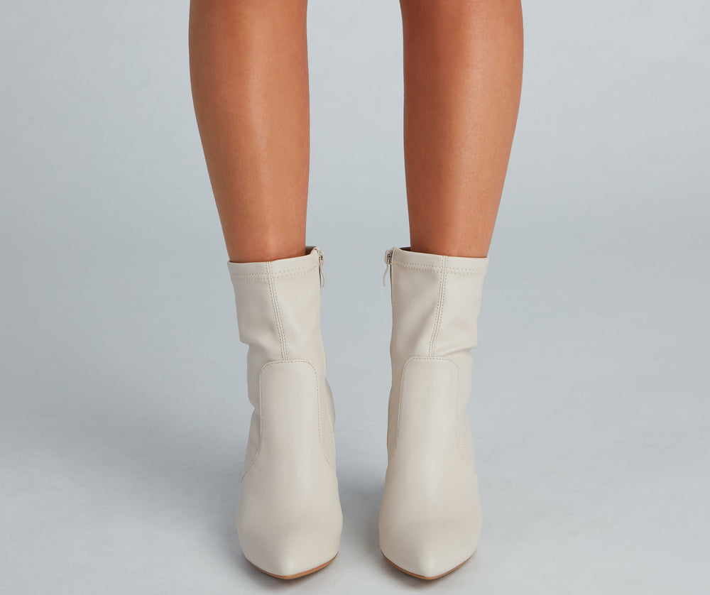 Strut Worthy Faux Leather Booties Newgew