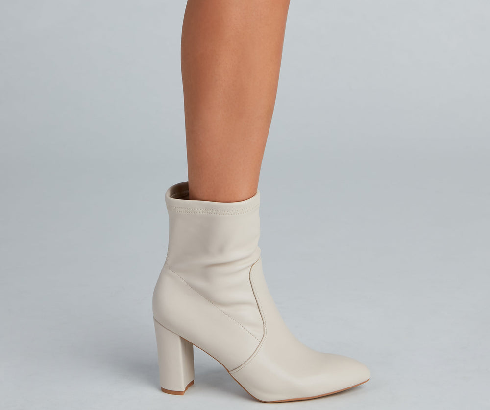 Strut Worthy Faux Leather Booties Newgew