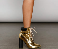 Futuristic Glamour Chrome Booties Newgew
