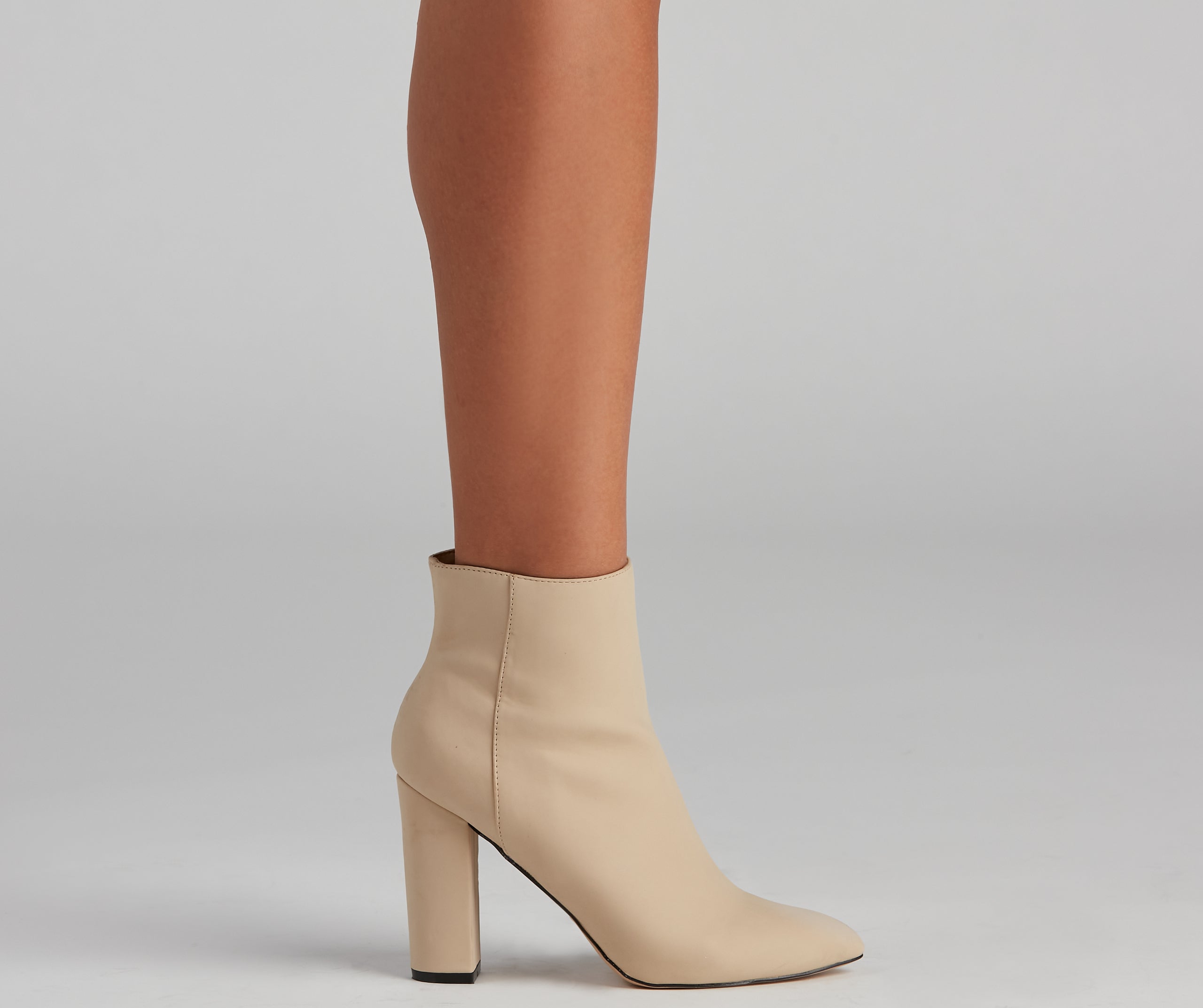 Go Getter Nubuck Block Heel Booties Newgew