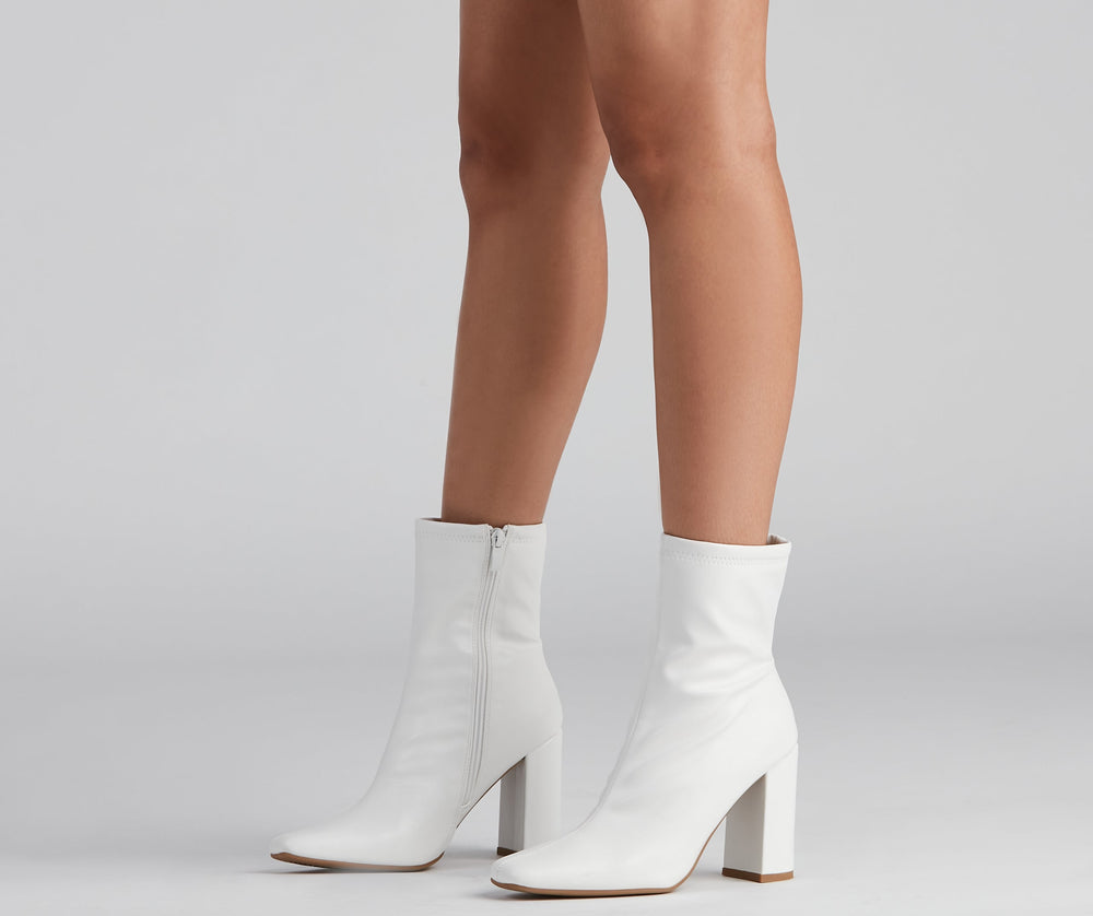 Fashion Square Toe Booties Newgew