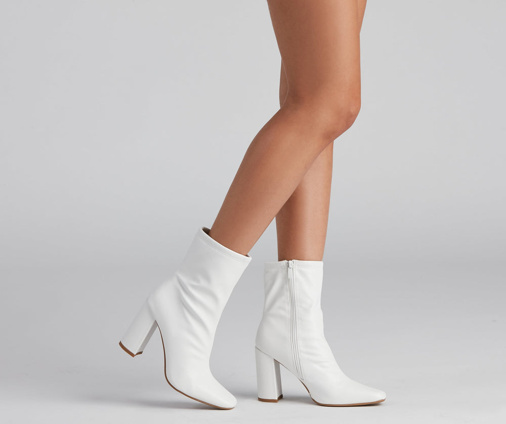 Fashion Square Toe Booties Newgew