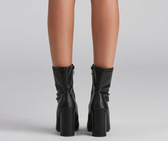 Fashion Square Toe Booties Newgew