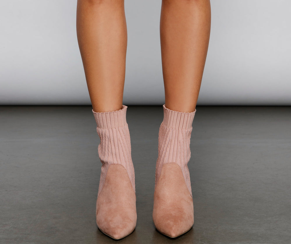 Step Out Trendy Stiletto Sock Booties Newgew
