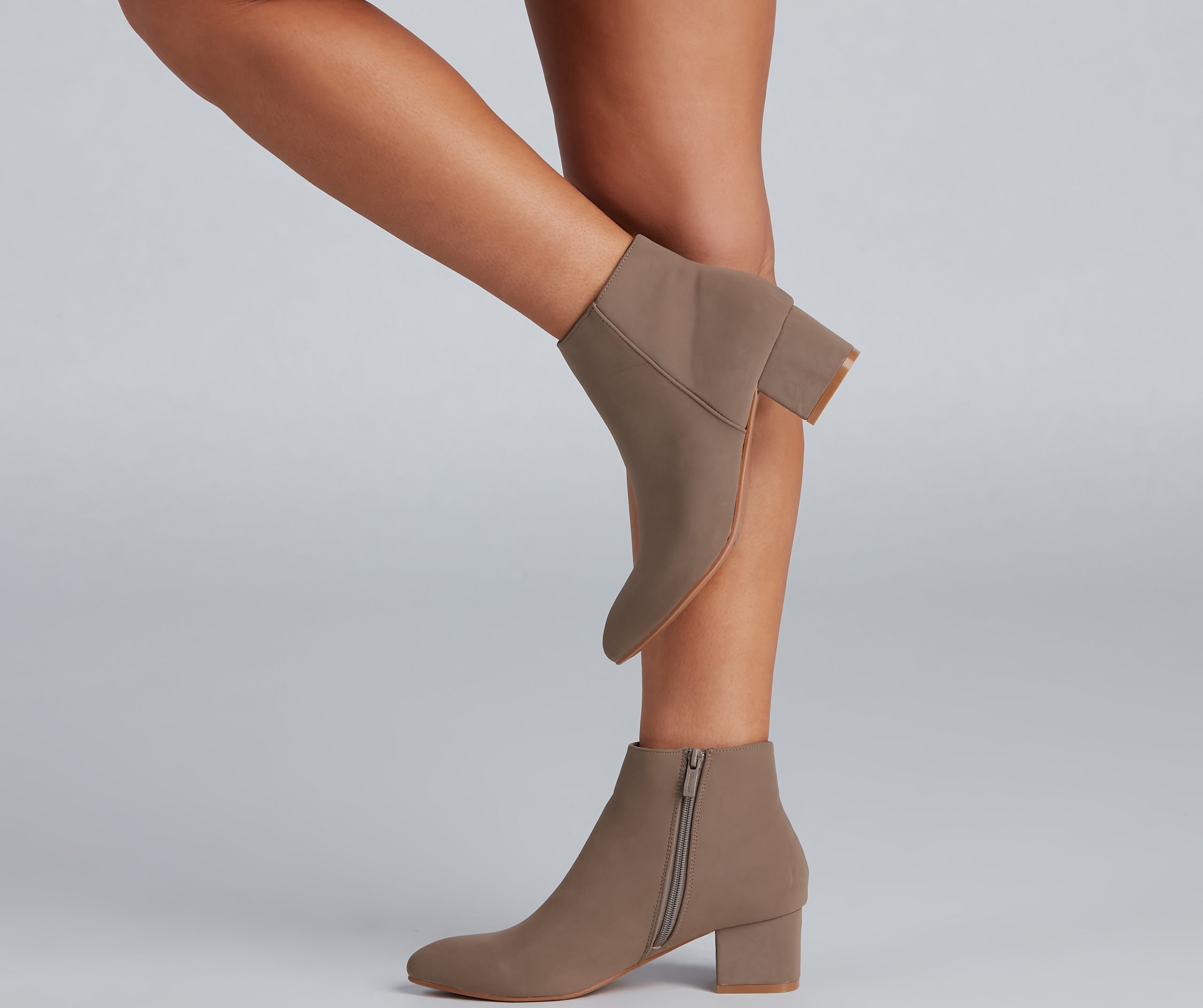 Simply Stylish Faux Suede Booties Newgew