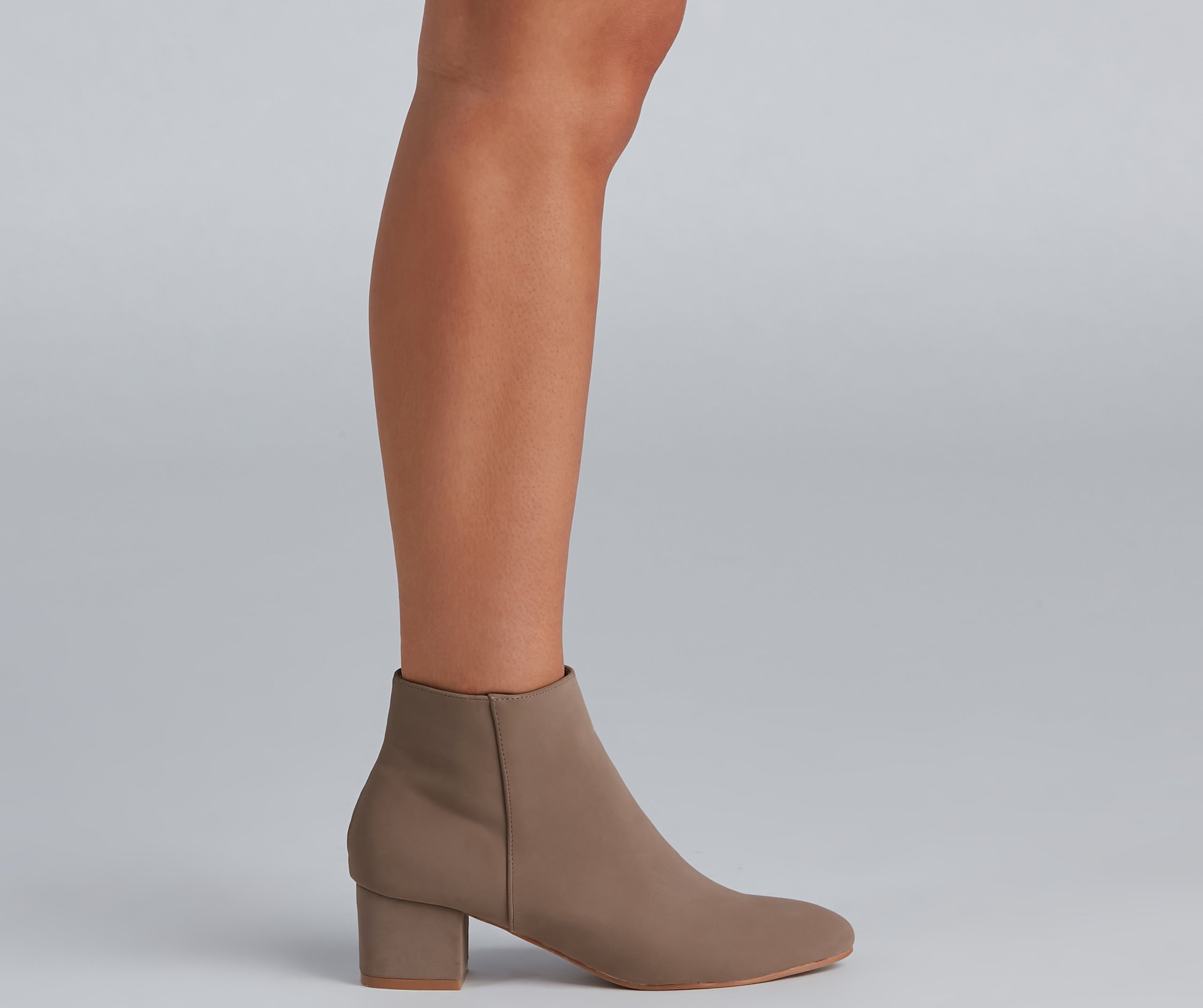Simply Stylish Faux Suede Booties Newgew