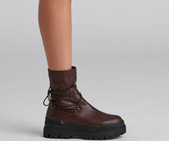 Stylish Command Lug Sole Combat Boots Newgew
