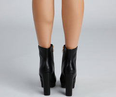 Girly-Grudge Platform Booties Newgew