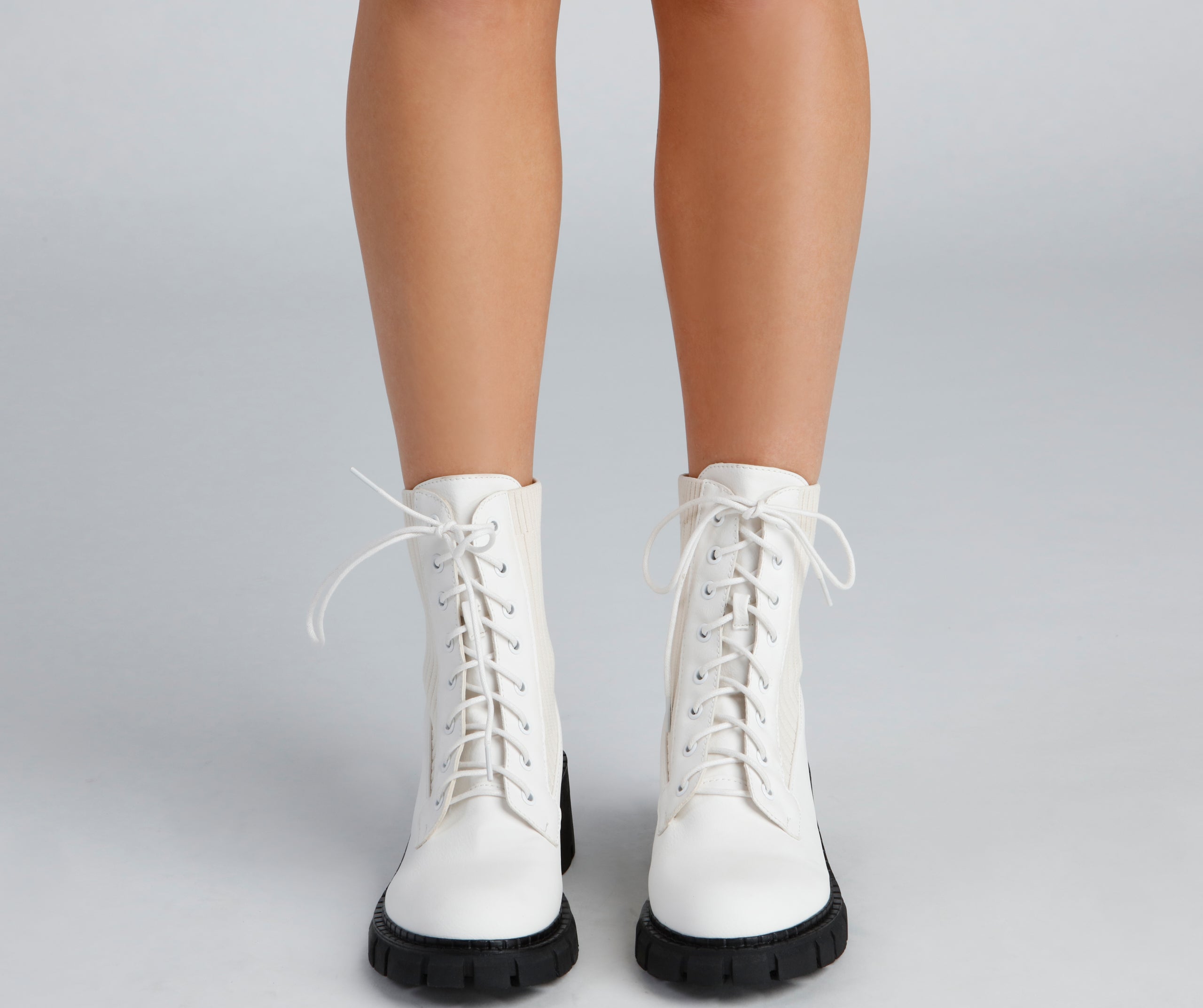 Trendy Status Knit Detail Boots Newgew