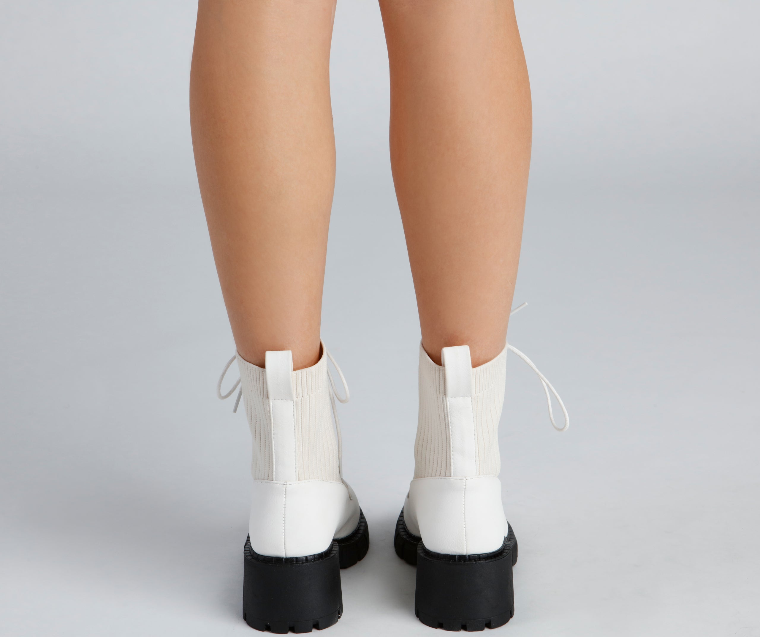 Trendy Status Knit Detail Boots Newgew