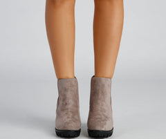 Elevated And Edgy Lug Sole Booties Newgew