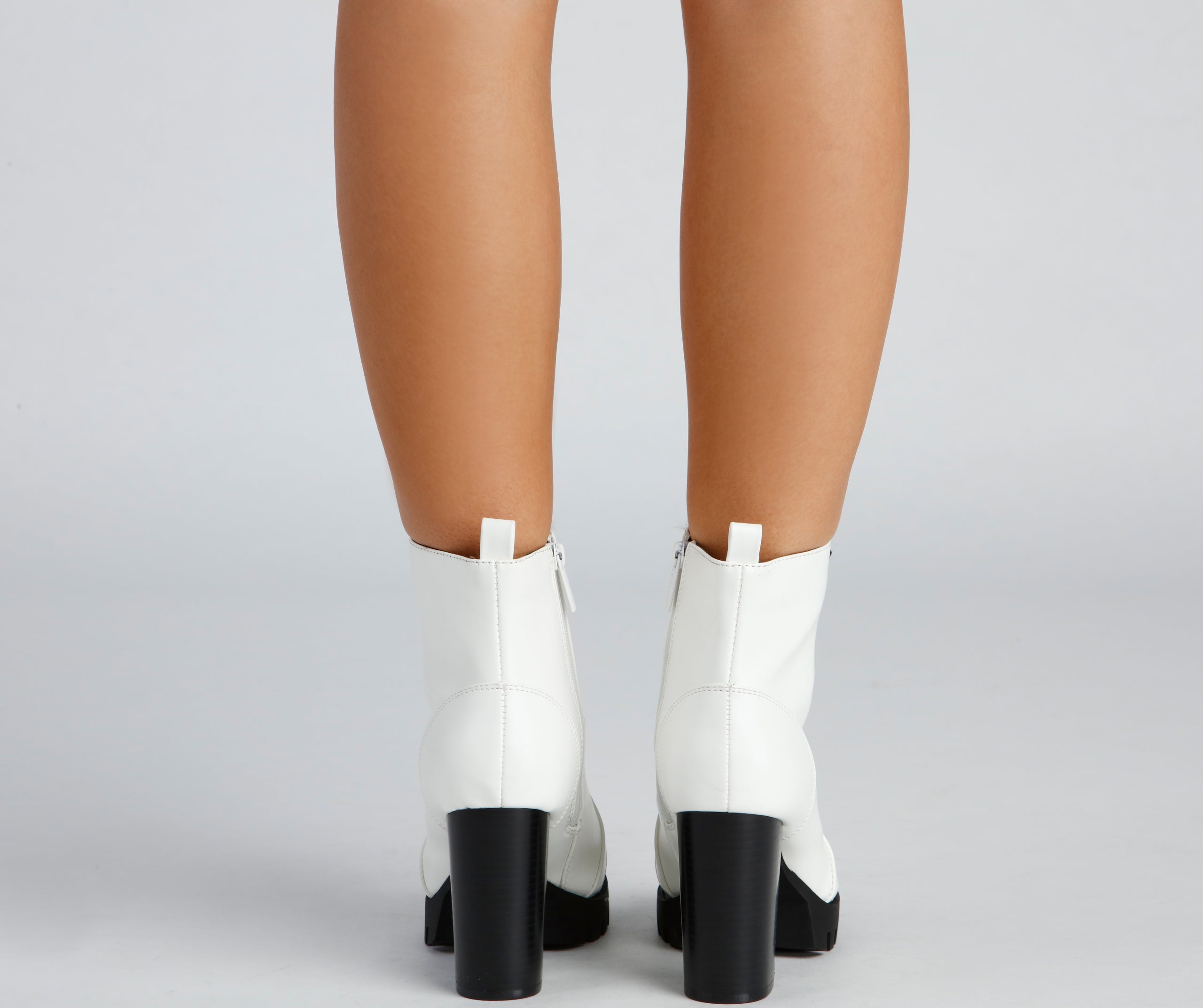 Feelin' Bold Lace-Up Booties Newgew