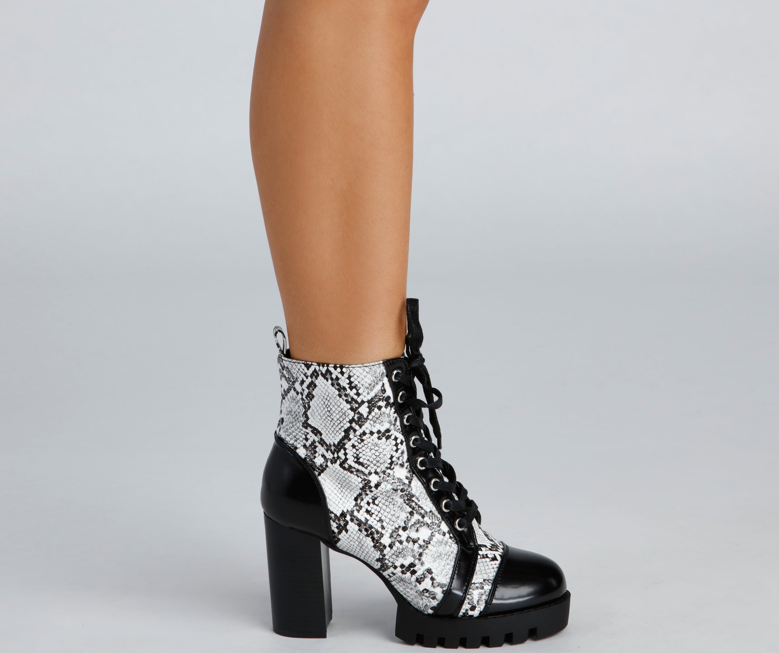 Sassy Steps Snake Print Booties Newgew