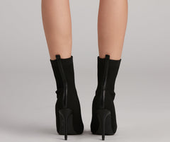 Major Strut Knit Stiletto Booties Newgew