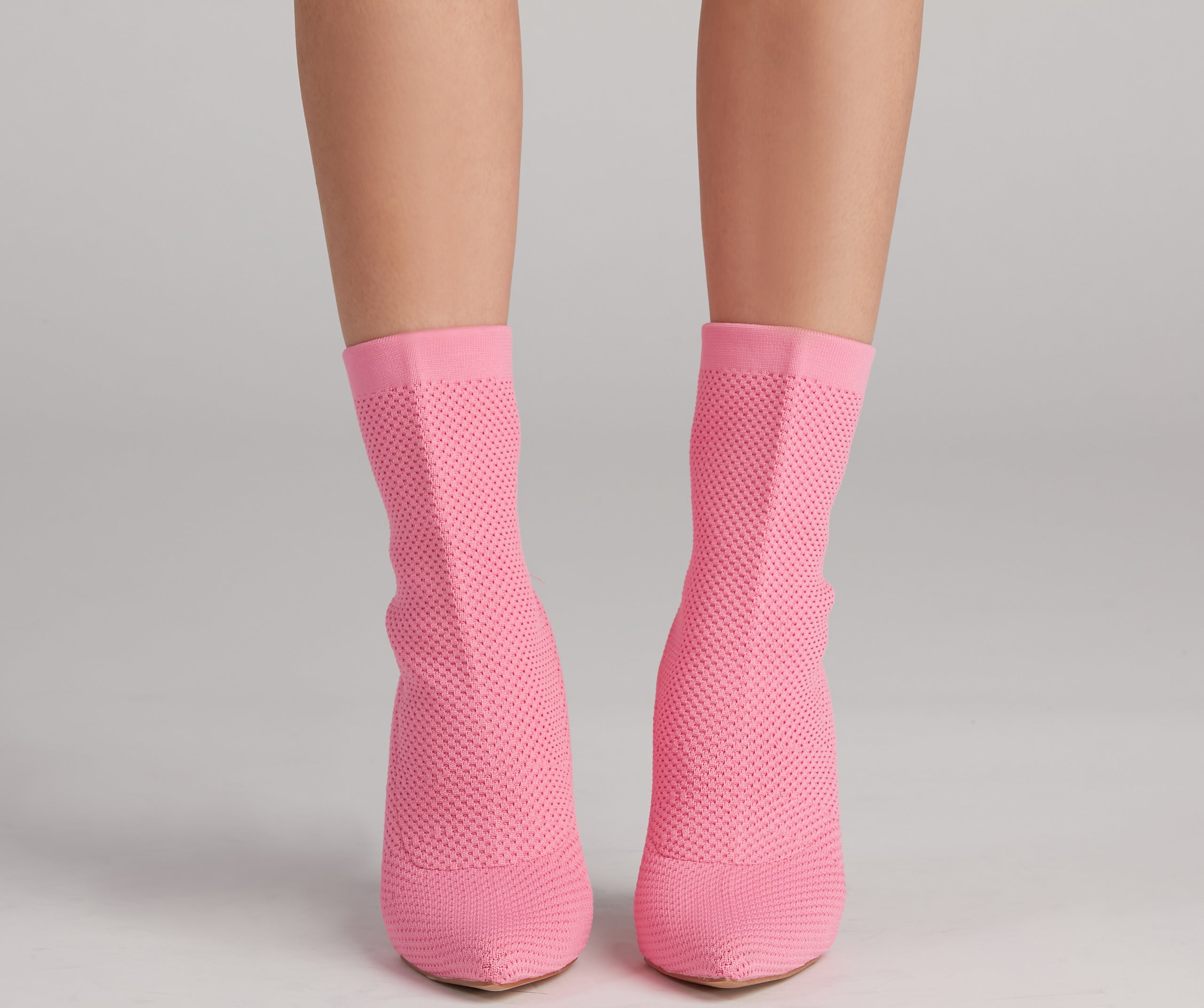 Major Strut Knit Stiletto Booties Newgew