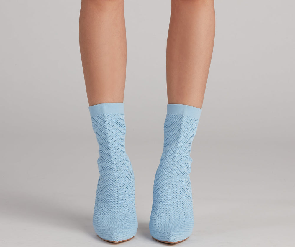 Major Strut Knit Stiletto Booties Newgew