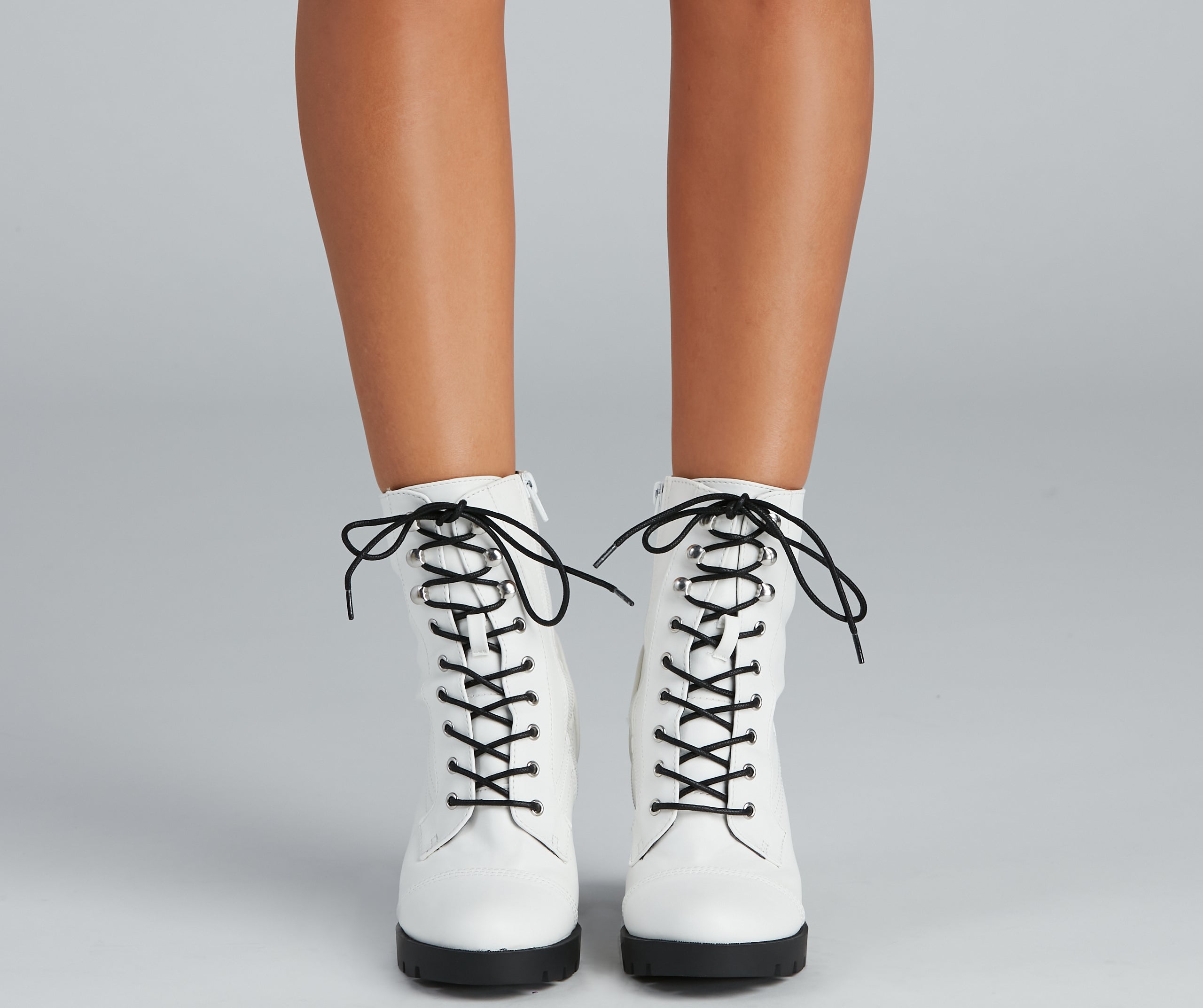 Wild Side Faux Leather Lug Boots Newgew