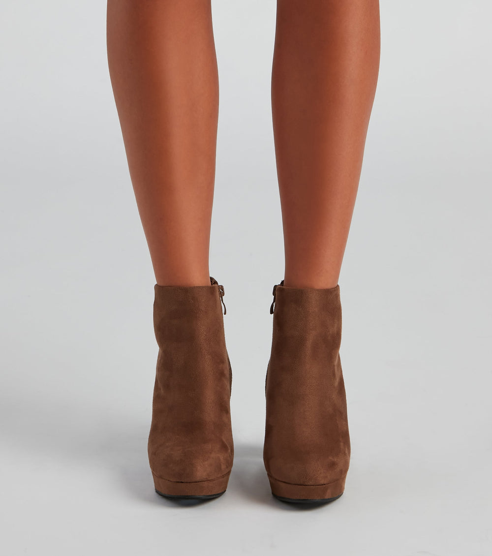 Lots To Love Block Heel Booties Newgew