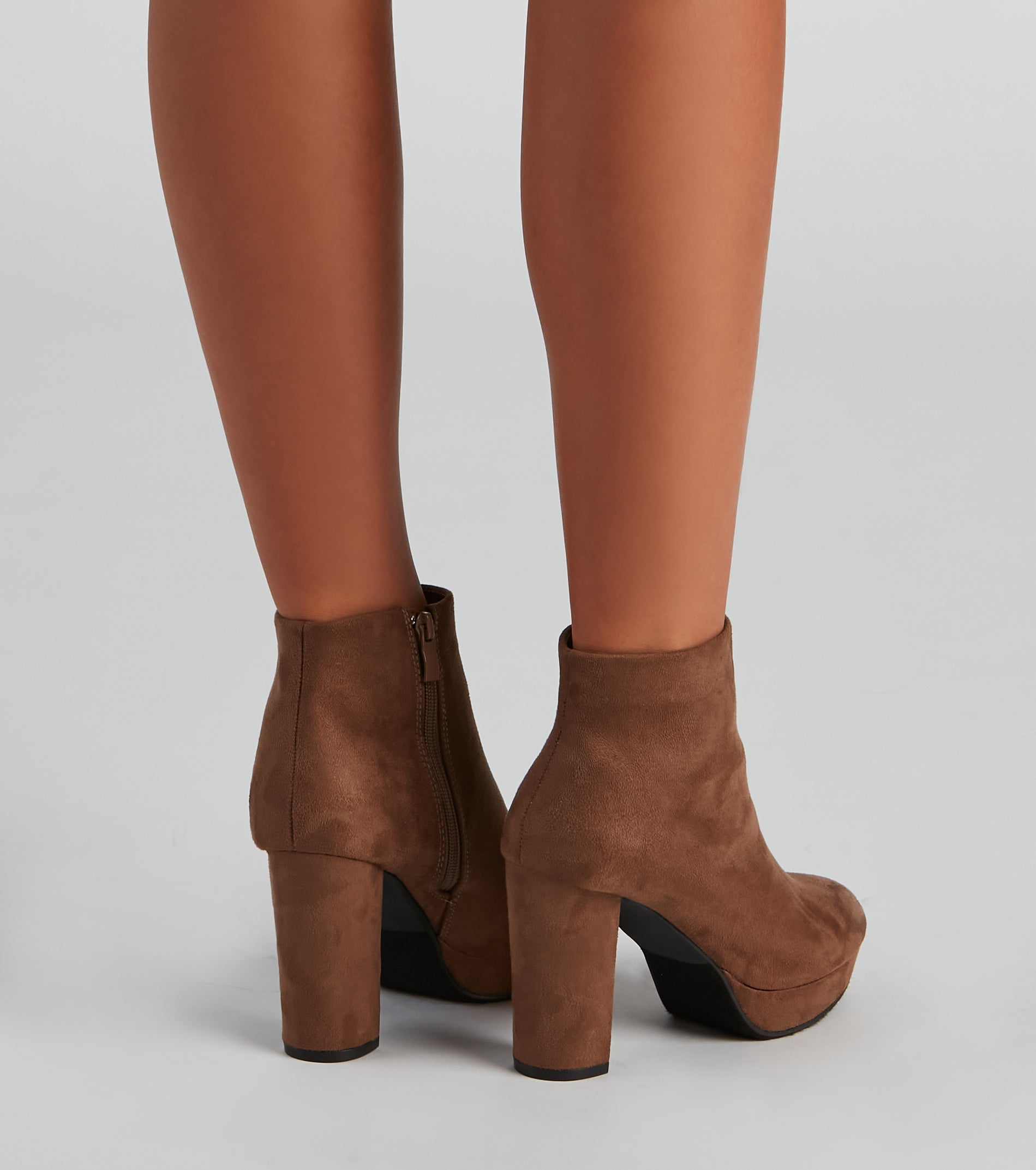 Lots To Love Block Heel Booties Newgew