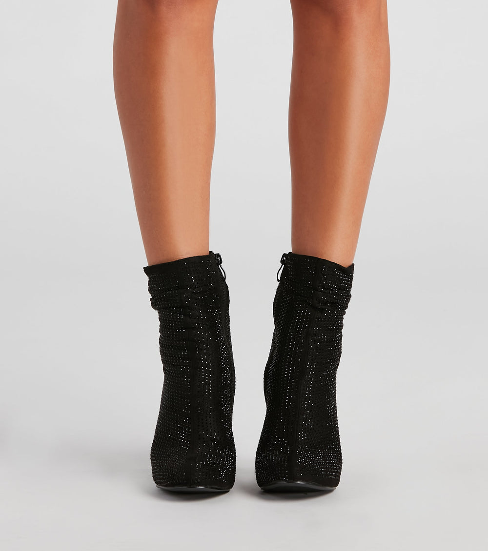 Sparkle Society Rhinestone Booties Newgew